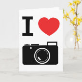 Carte J'aime les caméras (Fleur jaune)