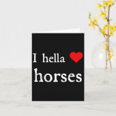 Carte J'Aime Les Chevaux Et L'Équitation (Fleur jaune)