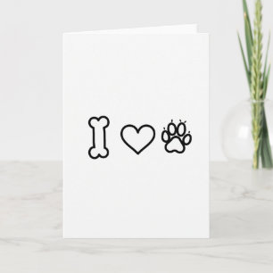Carte J'aime les chiens