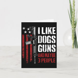Carte J'aime les chiens de chasse et peut-être 3 personn