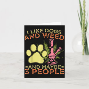 Carte J'aime les chiens et et peut-être 3 personnes cita