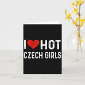 Carte J'aime les filles tchèques chaudes République tchè (Fleur jaune)