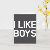 Carte J'aime les garçons blagues drôles Sarcastique  (Fleur jaune)