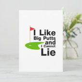 Carte J'Aime Les Gros Putts Et Je Ne Peux Pas Mentir Gol (Debout devant)