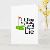 Carte J'Aime Les Gros Putts Et Je Ne Peux Pas Mentir Gol (Fleur jaune)