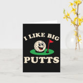 Carte J'aime les Longs Putt Drôle de Golf Papa Fête des (Fleur jaune)