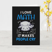 Carte J'Aime Les Maths Ça Fait Pleurer Les Gens (Fleur jaune)