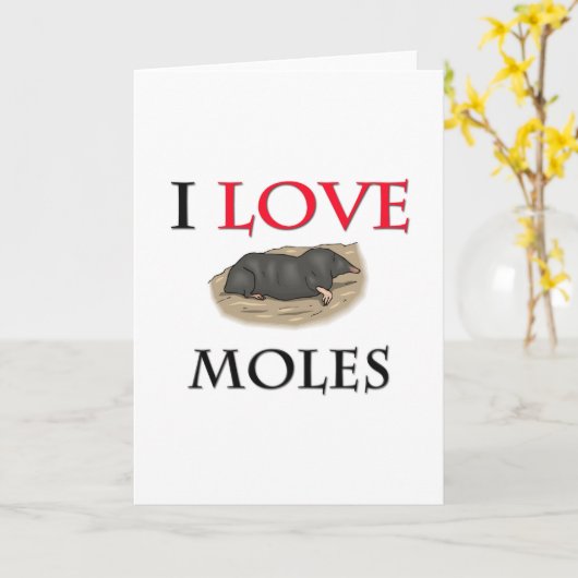 Carte J'Aime Les Moles (Fleur jaune)