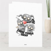 Carte J'aime les Monstres parce que les Gens Sont Nuls (Dos)