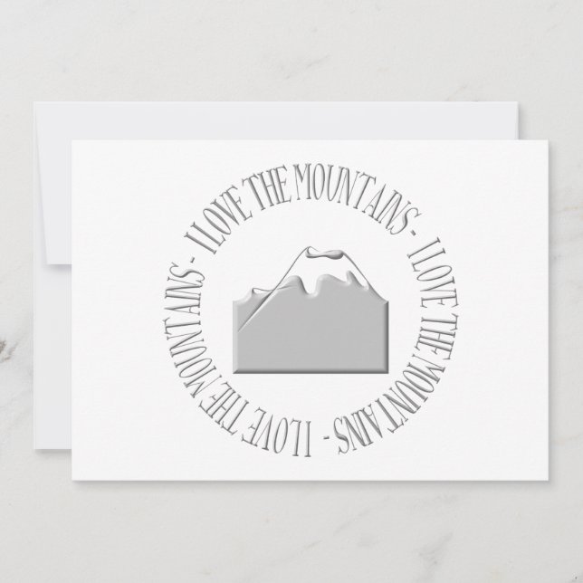 Carte J'aime les montagnes (Devant)