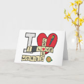 Carte J'Aime Les Mots Croisés Puzzles (Fleur jaune)