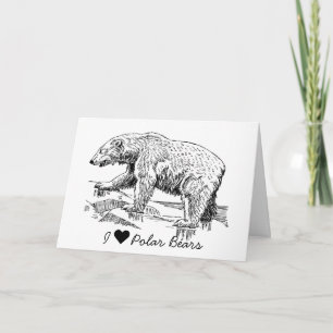 Carte J'aime les ours polaires