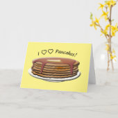 Carte J'Aime Les Pancakes ! (Fleur jaune)