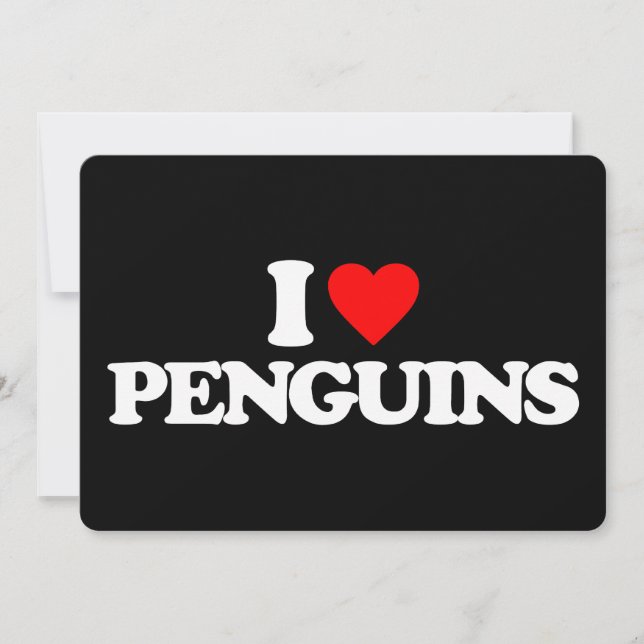 CARTE J'AIME LES PENGUINS (Devant)
