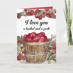Carte J'aime les pommes Bushel And Peck Fruit