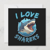 Carte J'aime les requins Fisher (Dos)
