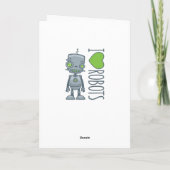 Carte J'aime les robots (Dos)