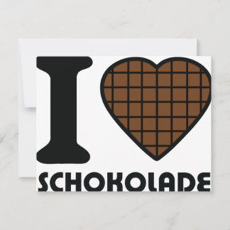 Carte J'aime l'icône Schokolade