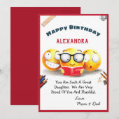 Carte J'Aime Lire Lecteur De Livres (Devant / Derrière)