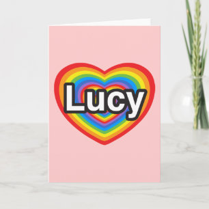 Carte J'aime Lucy. J'aime Lucy. Heart