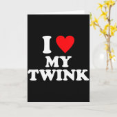 Carte J'aime ma citation drôle de Twink (Fleur jaune)