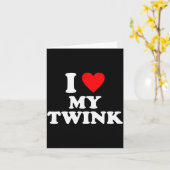 Carte J'aime ma citation drôle de Twink (Fleur jaune)
