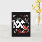 Carte J'aime ma classe pour 100 jours d'école enseignant (Fleur jaune)