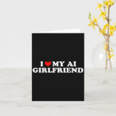 Carte J'aime ma copine Ai drôle graphique (Fleur jaune)