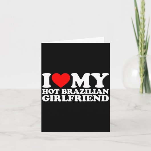 Carte J'aime ma copine brésilienne sexy  (Devant)