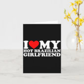 Carte J'aime ma copine brésilienne sexy  (Fleur jaune)