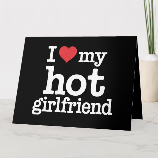 Carte J'aime ma copine sexy Cadeau de la Saint-Valentin (Devant)