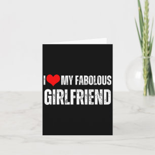Carte J'aime ma fabuleuse petite amie Style Rétro Valent