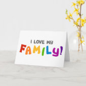 Carte J'aime ma famille (Fleur jaune)