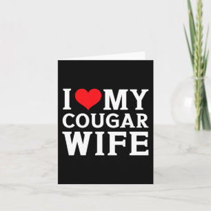 Carte J'aime Ma Femme Cougar Coeur Hommes Lui Cadeaux Am
