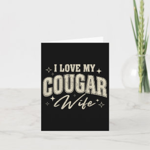 Carte J'aime ma femme cougar Je cœur ma femme cougar (su