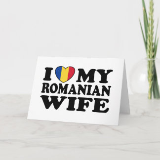Carte J'aime ma femme roumaine