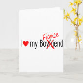 Carte J'Aime Ma Fiance (Fleur jaune)