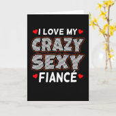 Carte J'aime ma fiancée drôle de fiancée engagée (Fleur jaune)