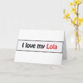 Carte J'aime ma lola (Fleur jaune)