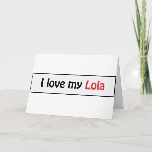 Carte J'aime ma lola (Devant)