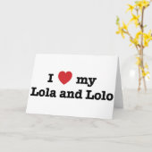 Carte J'aime ma Lola et Lolo (Fleur jaune)