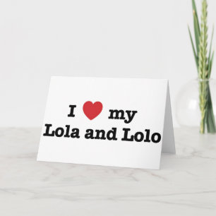 Carte J'aime ma Lola et Lolo