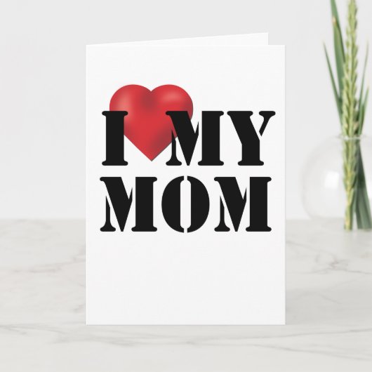 Carte J'aime ma maman (Devant)