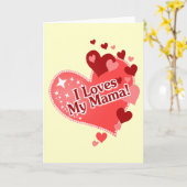 Carte J'Aime Ma Maman ! (Fleur jaune)