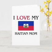 Carte J'aime ma maman haïtienne (Fleur jaune)