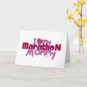 Carte J'Aime Ma maman marathon (Fleur jaune)