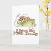 Carte J'Aime Ma Maman Naissance (Fleur jaune)