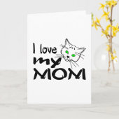 Carte J'aime ma mère (Fleur jaune)