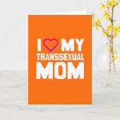 CARTE J'AIME MA MÈRE TRANSSEXUELLE (Fleur jaune)