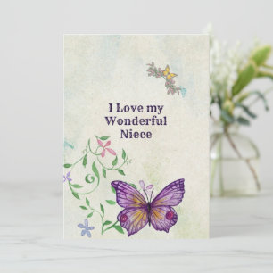 Carte J'aime ma merveilleuse nièce